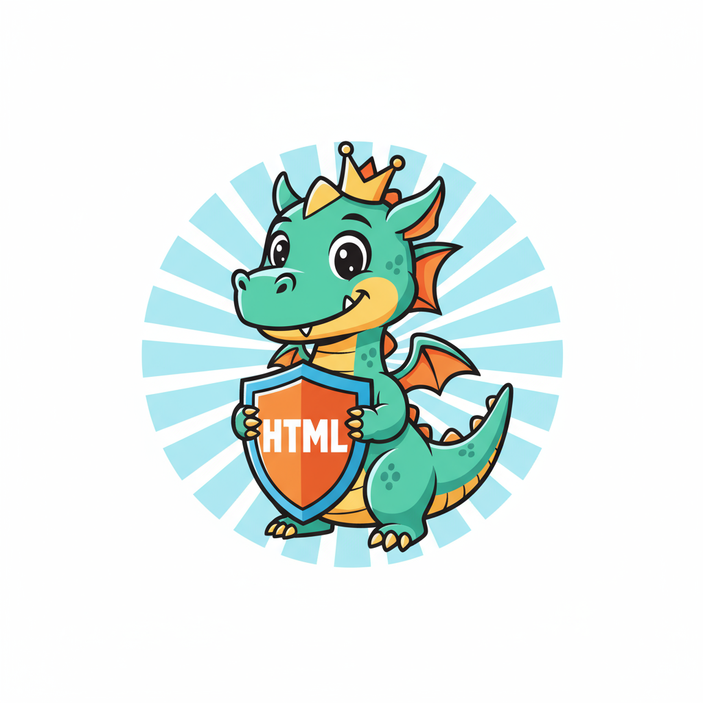 HTML Quest Dragon Mascot